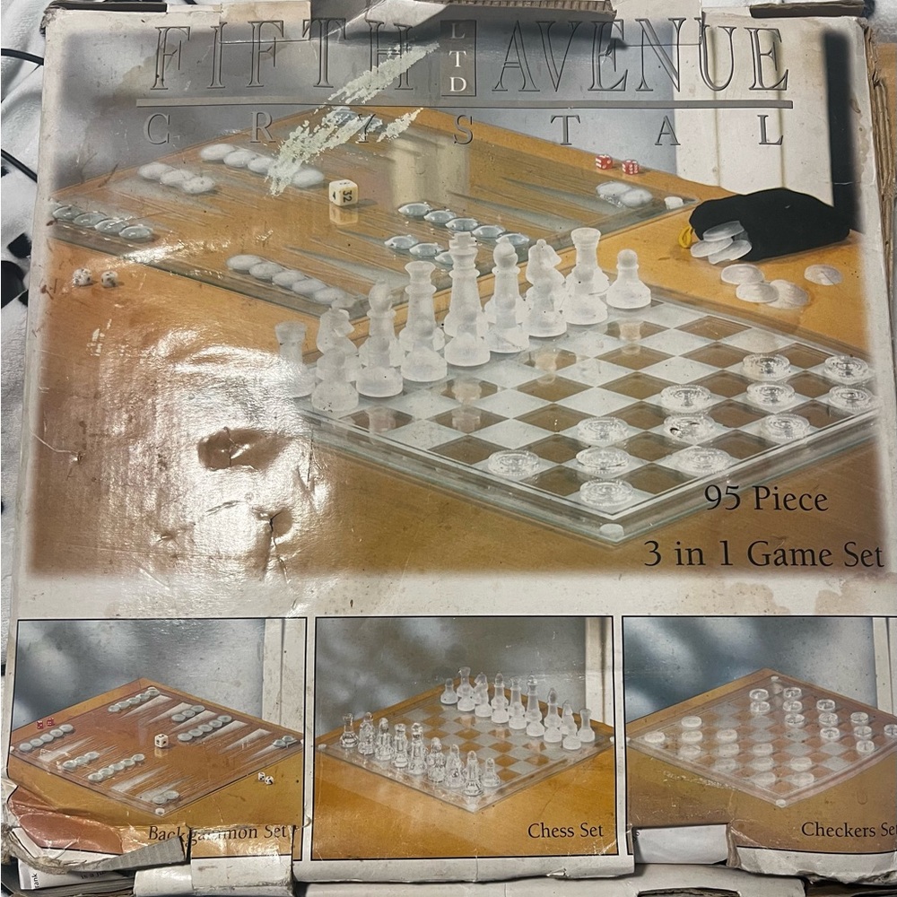 3-in-1 Game Set - Clear and Black